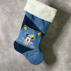 Vintage Custom‎ Disney Baby Minnie Mouse Denim Christmas Stocking